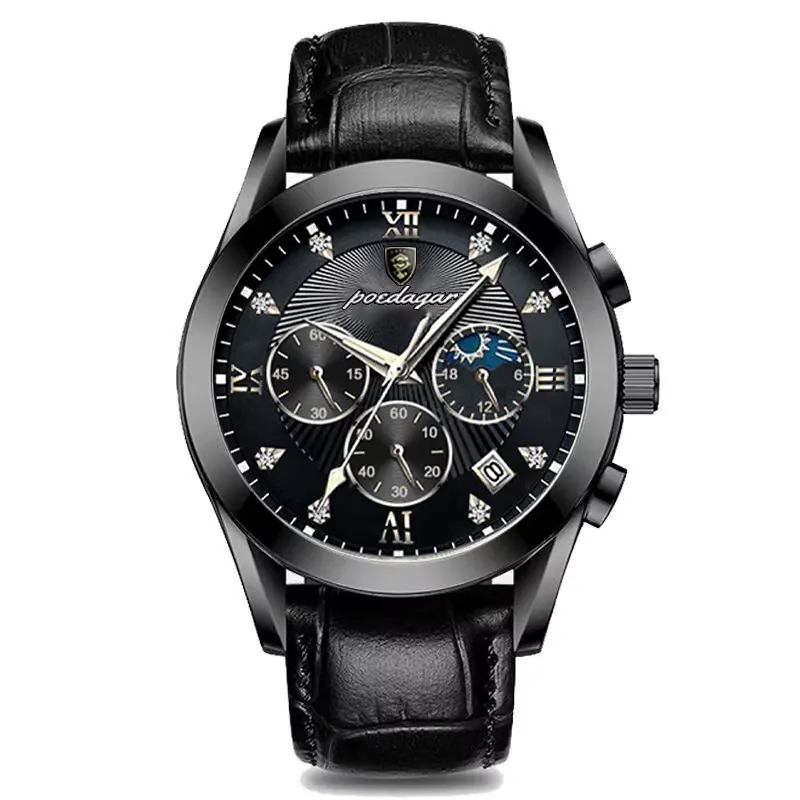 Torero Stella · 44mm Moonphase Chronograph, Leather Strap