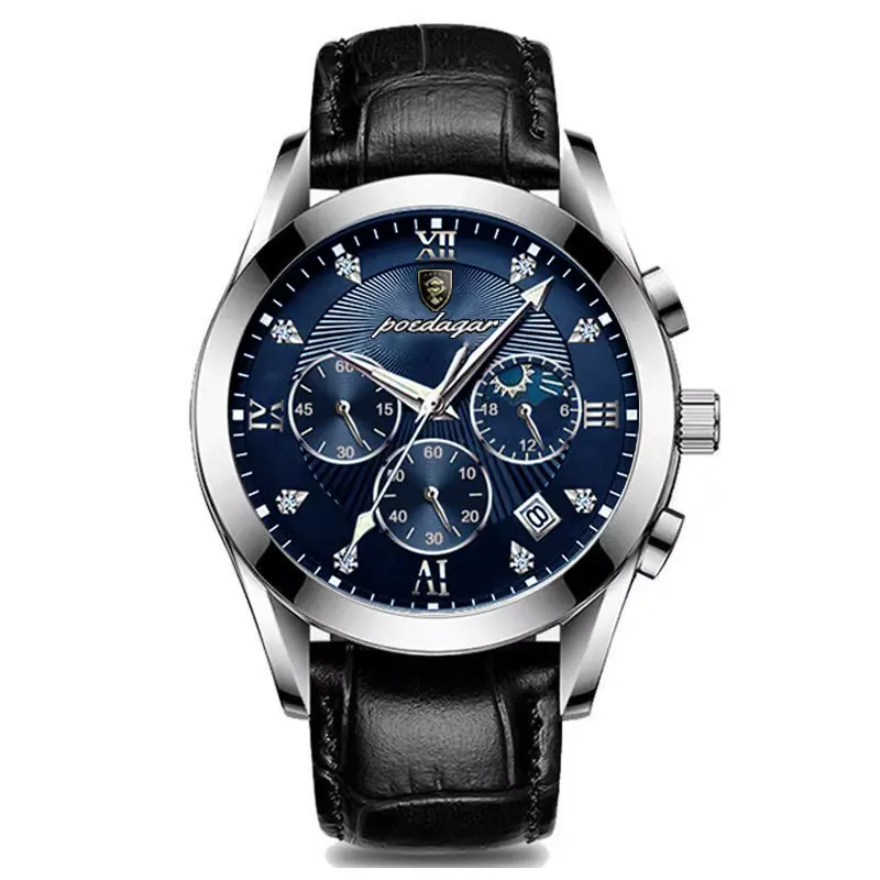 Torero Stella · 44mm Moonphase Chronograph, Leather Strap